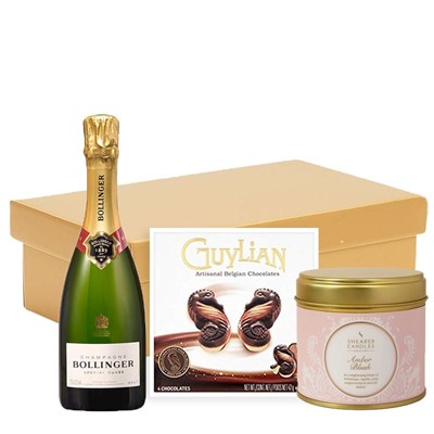 Half Bottle of Bollinger Special Cuvee Champagne 37.5cl & Candle Gift Hamper